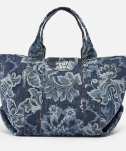 Tote Bags*See By Chloe Laetizia Jacquard-Denim Tote Bag