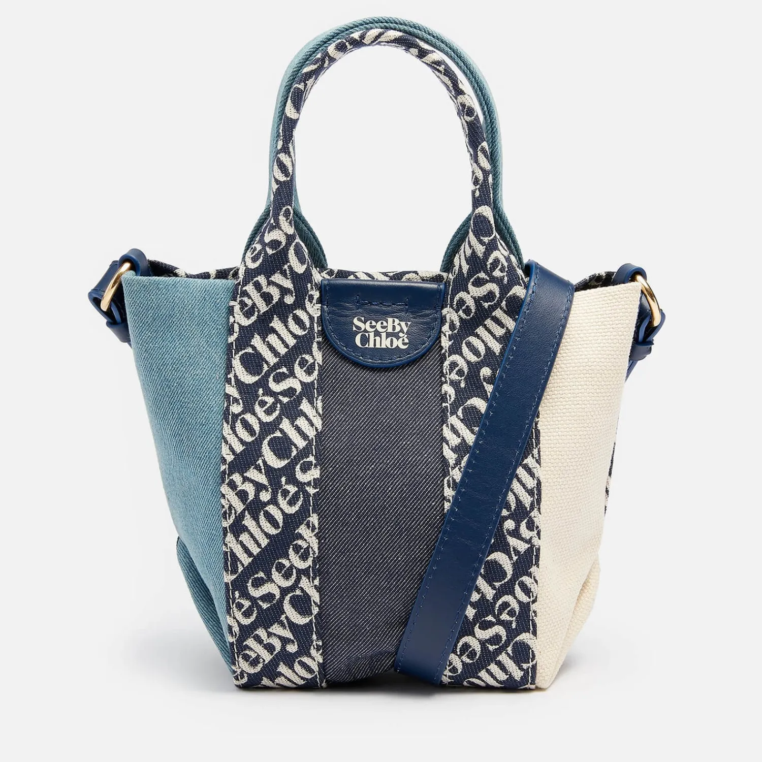 Mini Bags*See By Chloe Women's Laetizia Mini Tote Bag - Royal Navy
