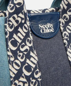 Mini Bags*See By Chloe Women's Laetizia Mini Tote Bag - Royal Navy
