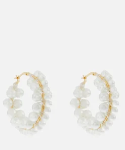 Earrings*Shrimps Cooper Faux Pearl Hoop Earrings