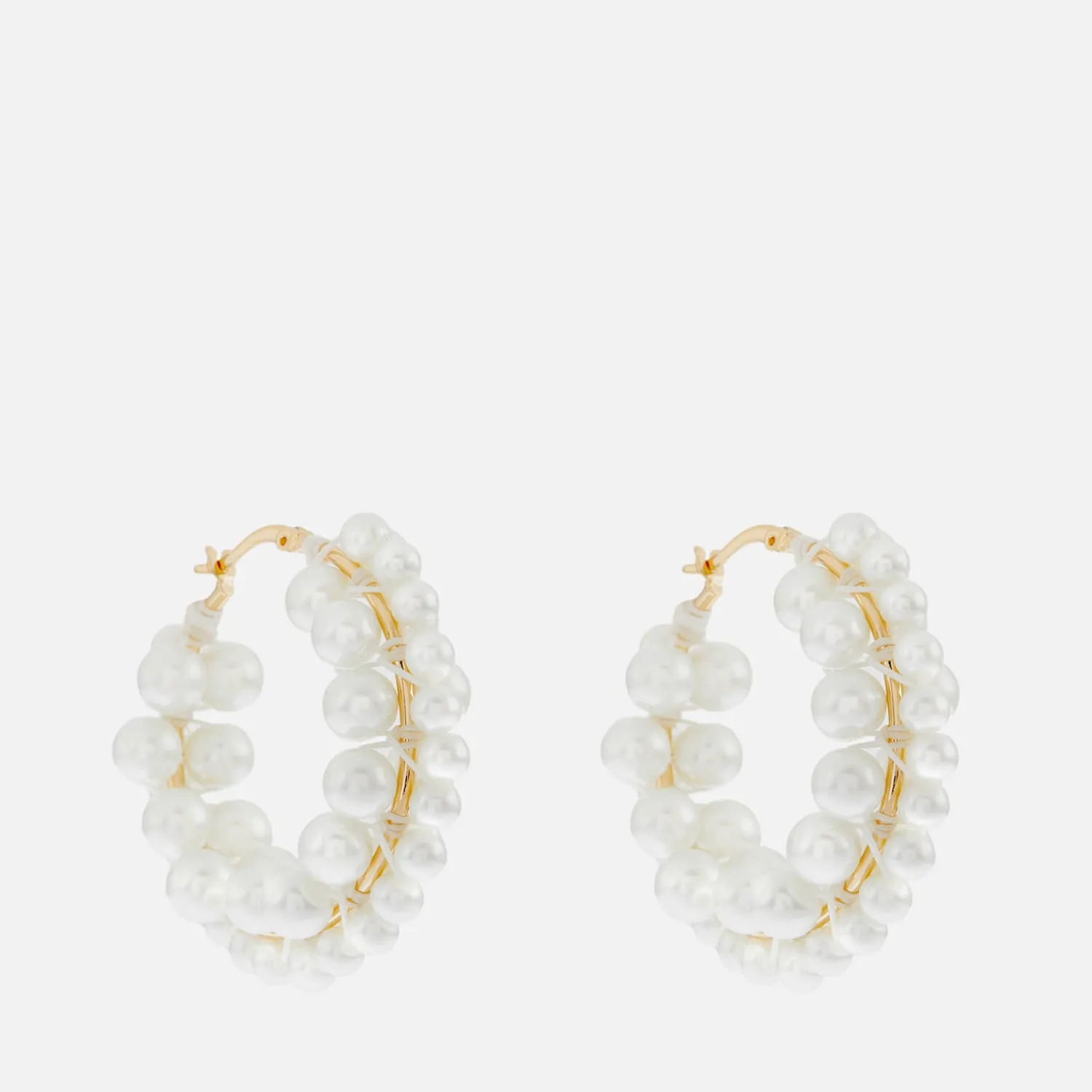 Earrings*Shrimps Cooper Faux Pearl Hoop Earrings