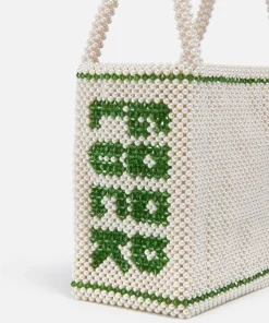 Tote Bags*Shrimps Palma Faux Pearl And Beaded Bag