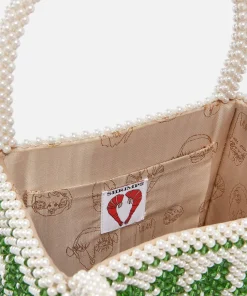 Tote Bags*Shrimps Palma Faux Pearl And Beaded Bag