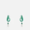 Earrings*Shrimps Silver-Tone Crystal Clip-On Earrings