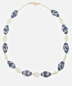 Necklaces*Shrimps Women's Joline Necklace - Cream/Blue