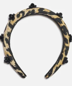 Hair Accessories*Sister Jane Hallie Embellished Leopard-Jacquard Headband