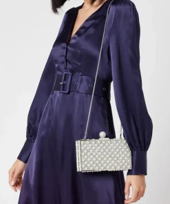 Clutch Bags*Sophia Webster Women's Clara Crystal Box Bag - Silver/Pearl