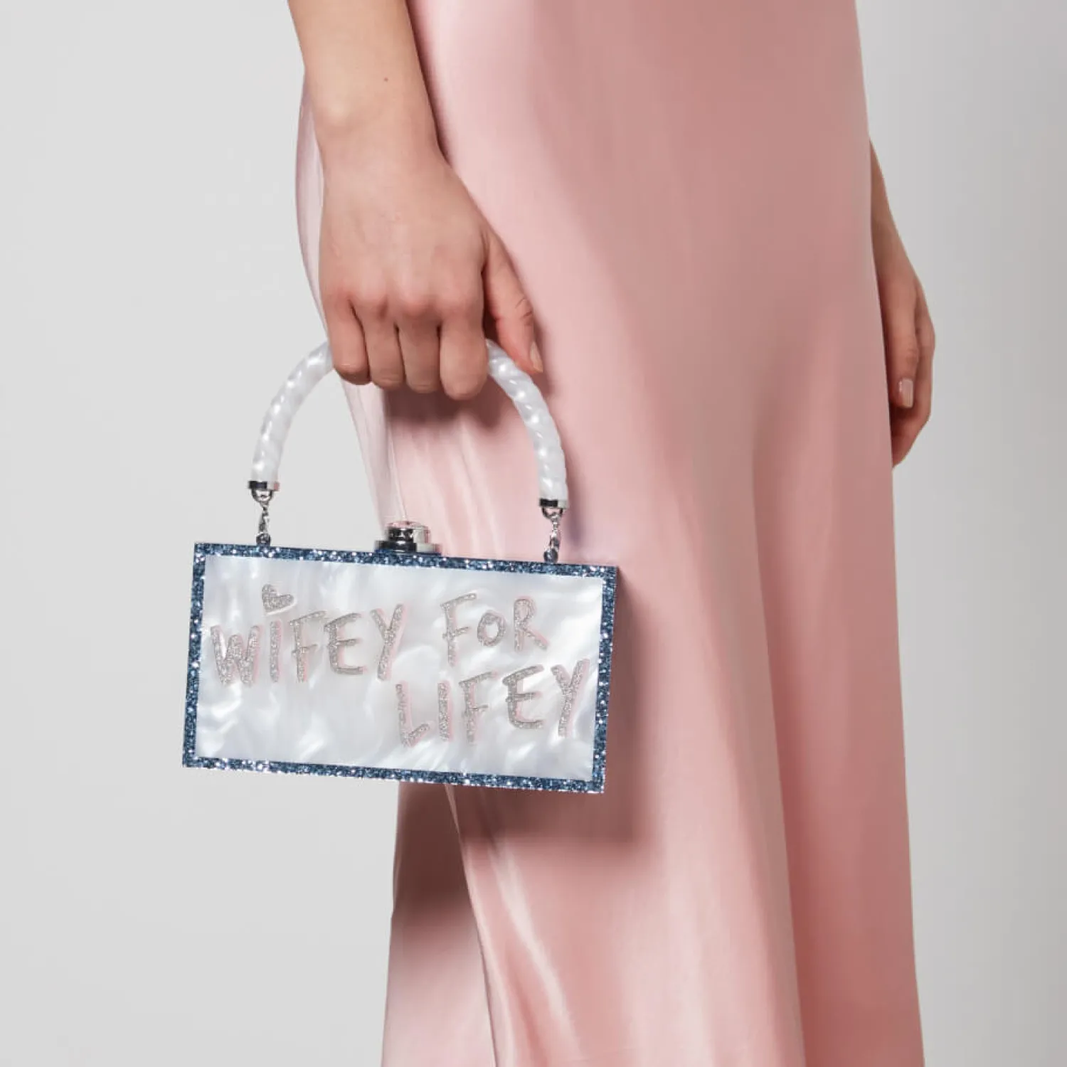 Purses And Cardholders*Sophia Webster Women's Cleo Wifey For Lifey Purse - Pearl Blue