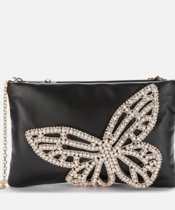 Clutch Bags*Sophia Webster Women's Flossy Crystal Clutch - Black & Pearl