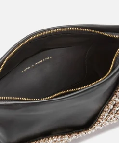 Clutch Bags*Sophia Webster Women's Flossy Crystal Clutch - Black & Pearl