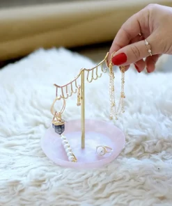 Jewellery Stands & Boxes*Stackers Rose Quartz 10 Hook Eyelash Jewellery Stand