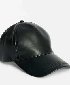 Hats Scarves & Gloves*Stand Studio Connie Faux Leather Baseball Cap