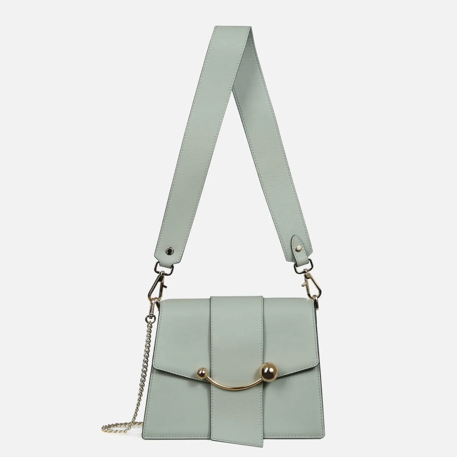 Shoulder Bags*Strathberry Box Crescent Leather Shoulder Bag