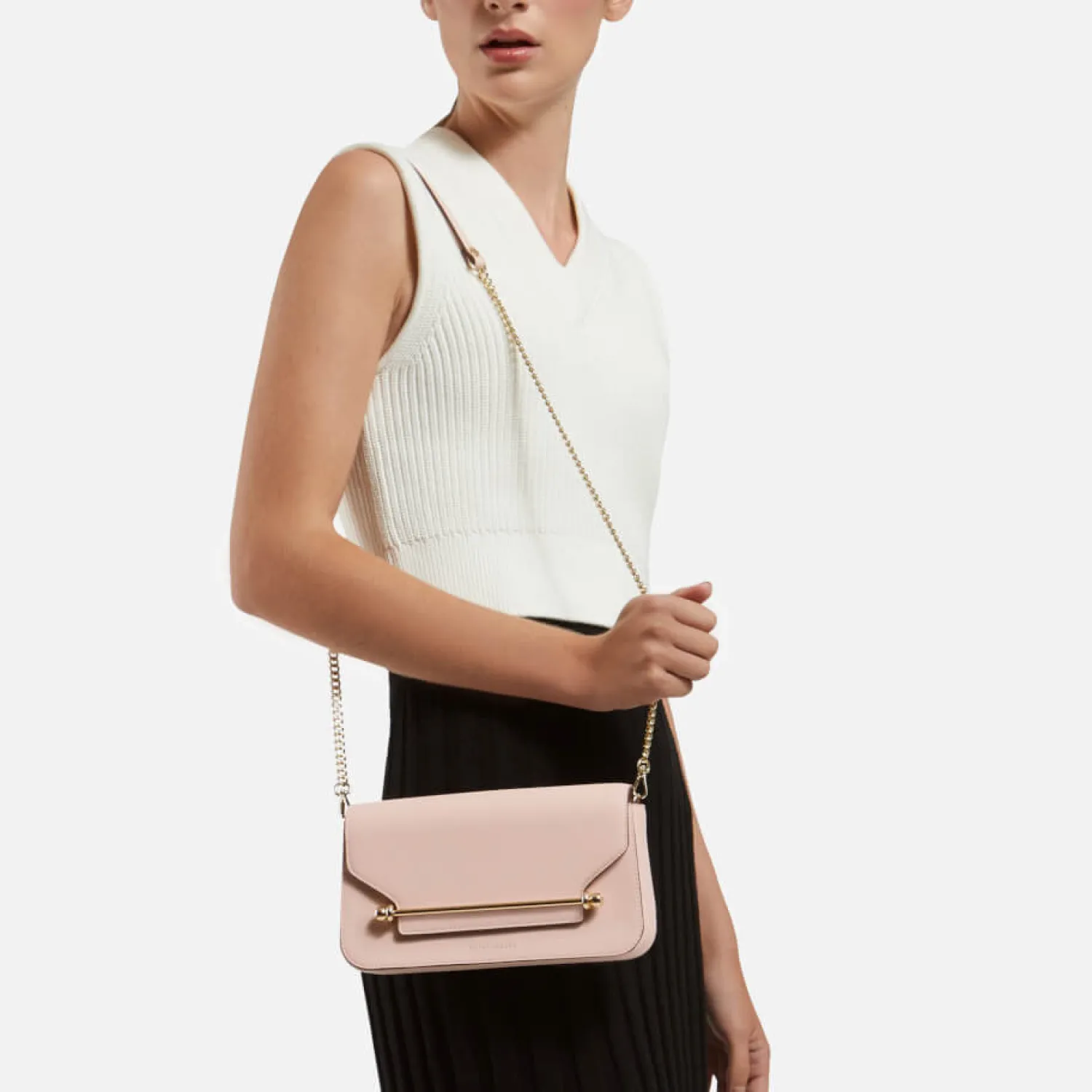 Mini Bags*Strathberry East West Mini Leather Baguette Bag