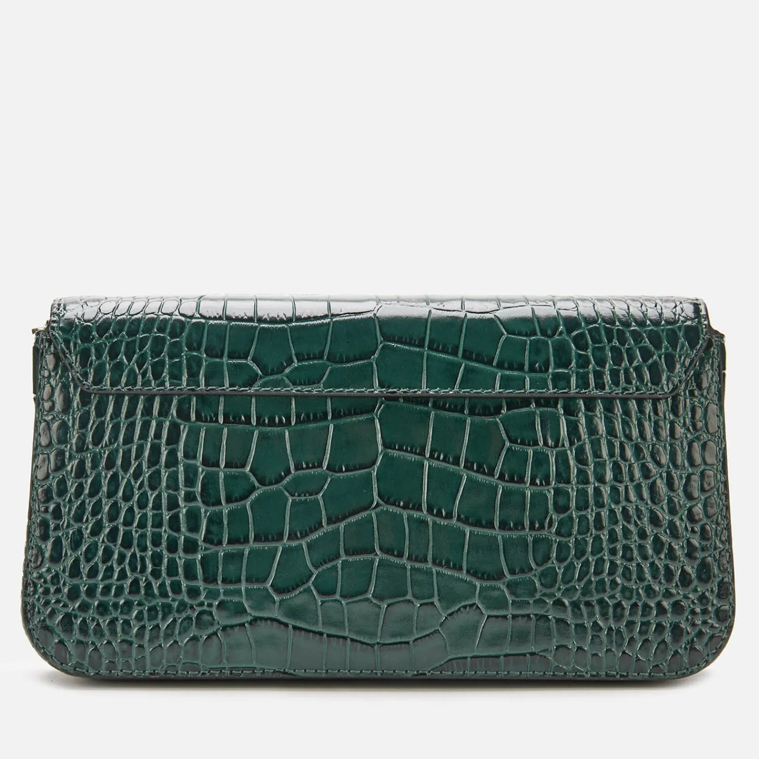 Crossbody Bags*Strathberry Women's East/West Croc Baguette Bag - Bottle Green