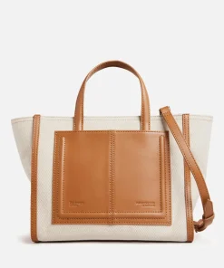 Tote Bags*Ted Baker Aksanna Medium Canvas And Faux Leather Tote Bag