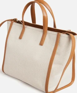 Tote Bags*Ted Baker Aksanna Medium Canvas And Faux Leather Tote Bag