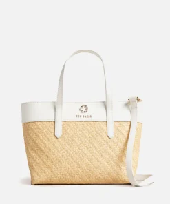 Mini Bags*Ted Baker Blesha Magnolia Raffia Mini Tote Bag