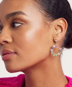 Earrings*Ted Baker Crissty Gold-Tone Hoop Drop Earrings