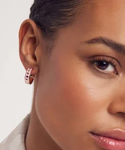 Earrings*Ted Baker Emrie Heart Rose Gold-Tone Hoop Earrings