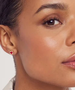 Earrings*Ted Baker Heartan Gold-Tone Crystal Earrings