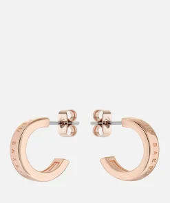 Earrings*Ted Baker Helanna Nano Logo Rose Gold-Tone Hoop Earrings