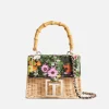Mini Bags*Ted Baker Jaysisa Mini Floral-Print Rattan Bag