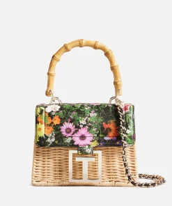 Mini Bags*Ted Baker Jaysisa Mini Floral-Print Rattan Bag