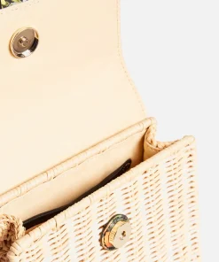 Mini Bags*Ted Baker Jaysisa Mini Floral-Print Rattan Bag