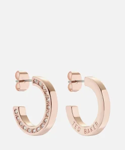 Earrings*Ted Baker Senatta Crystal Gold-Tone Hoop Earrings
