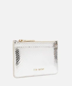 Purses And Cardholders*Ted Baker Silvez Snake-Effect Leather Card Holder