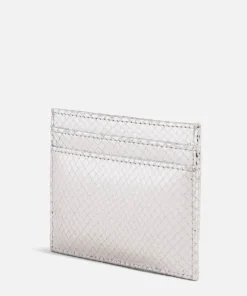 Purses And Cardholders*Ted Baker Silvor Logo-Detailed Snake-Effect Leather Cardholder