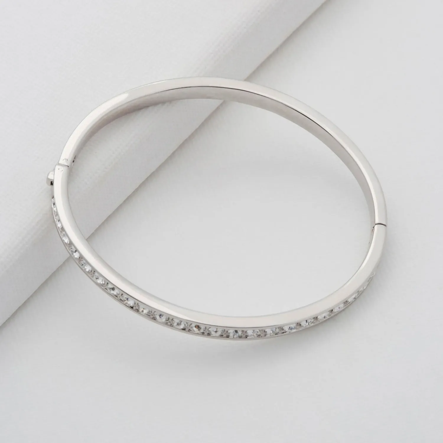 Jewellery Sets*Ted Baker Women's Clemara Hinge Crystal Bangle - Silver/Crystal