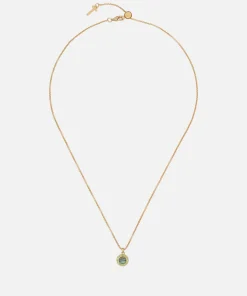 Necklaces*Ted Baker Women's Gemmarh: Gem Button Pendant - Goldgreen