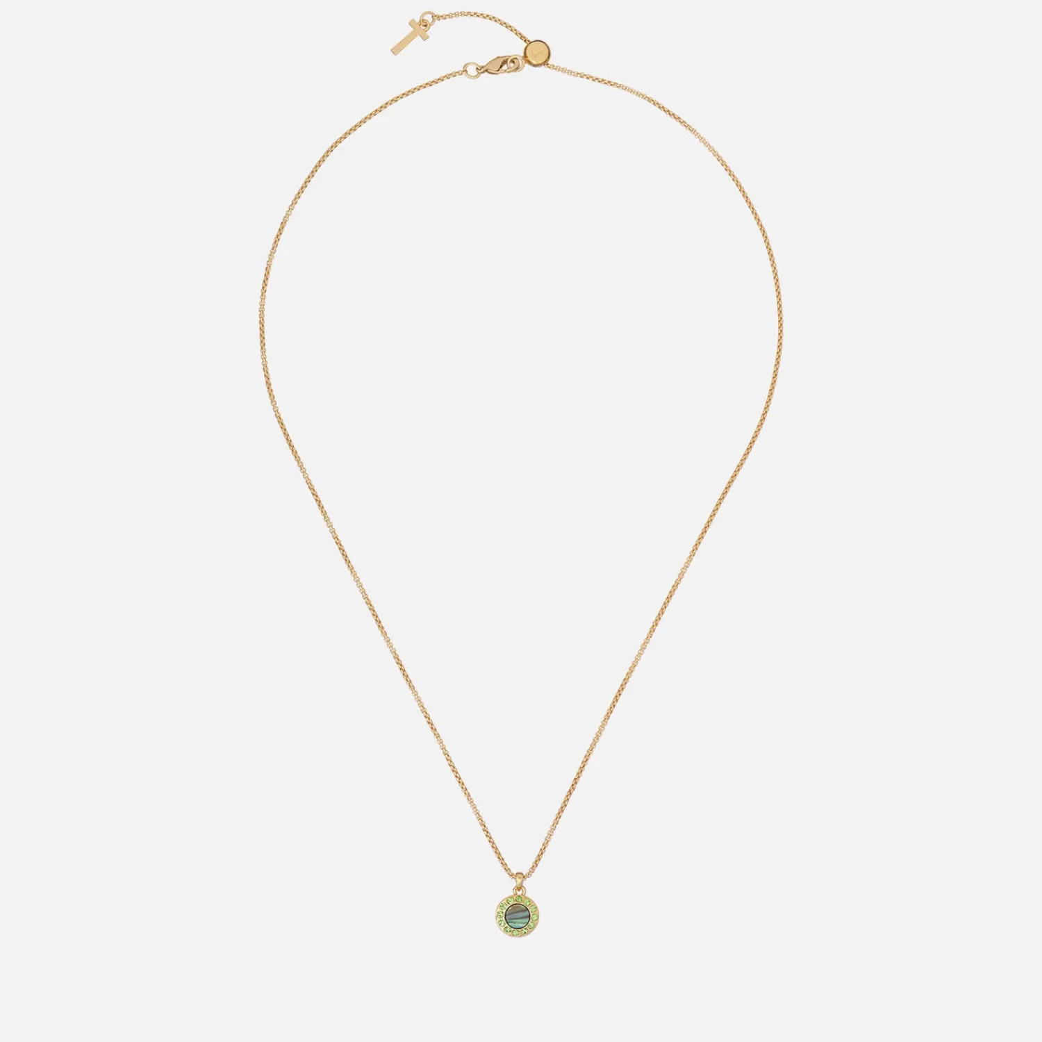 Necklaces*Ted Baker Women's Gemmarh: Gem Button Pendant - Goldgreen