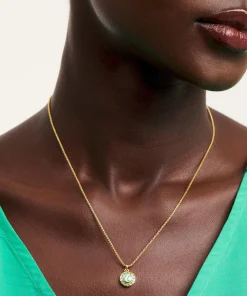 Necklaces*Ted Baker Women's Gemmarh: Gem Button Pendant - Goldgreen