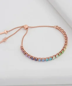 Bracelets & Bangles*Ted Baker Women's Melrah: Icon Crystal Slider Bracelet - Rose Goldrainbow
