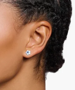 Earrings*THOMAS SABO Charming Flower Silver-Tone Earrings