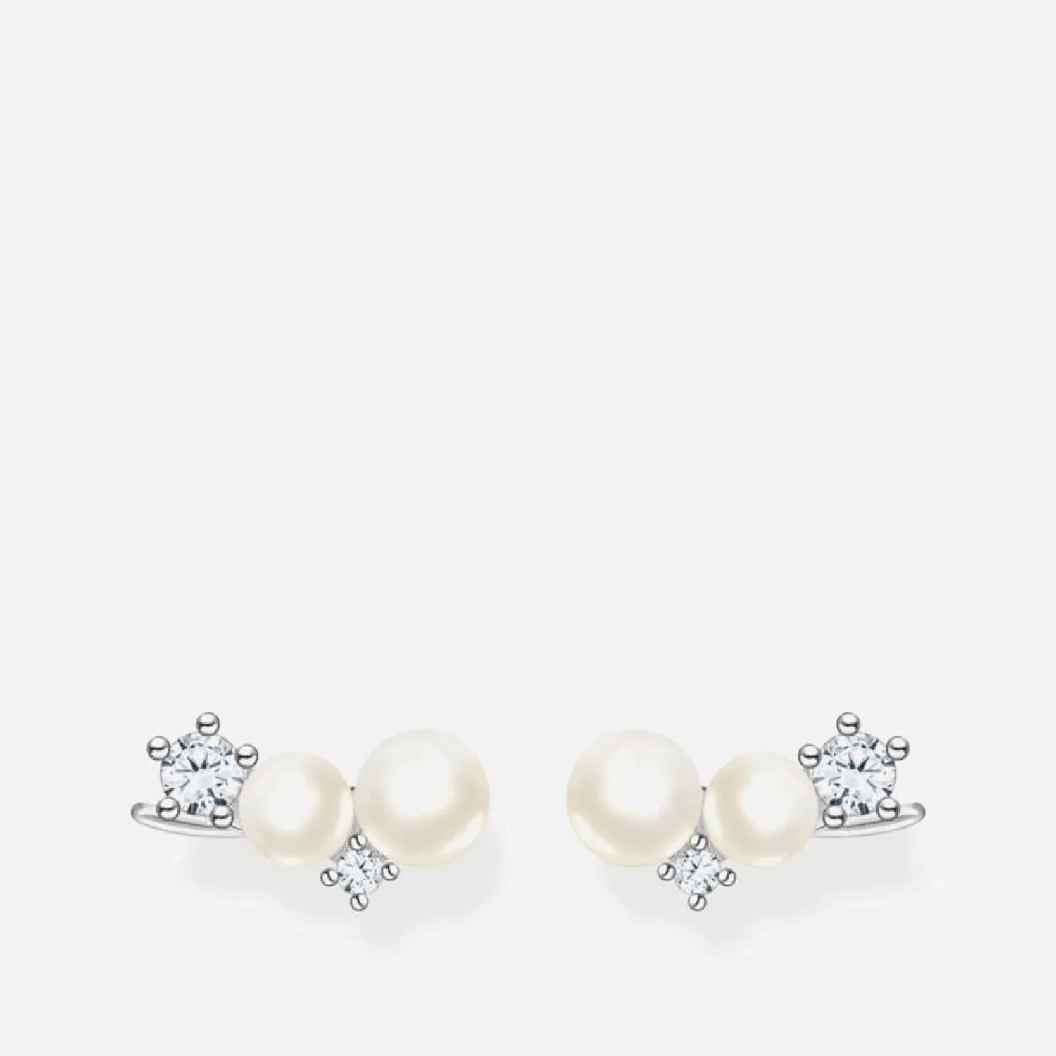 Earrings*THOMAS SABO Women's Pearl Climbers - Silver