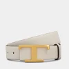 Belts*Tod's Reversible T Logo Leather Belt