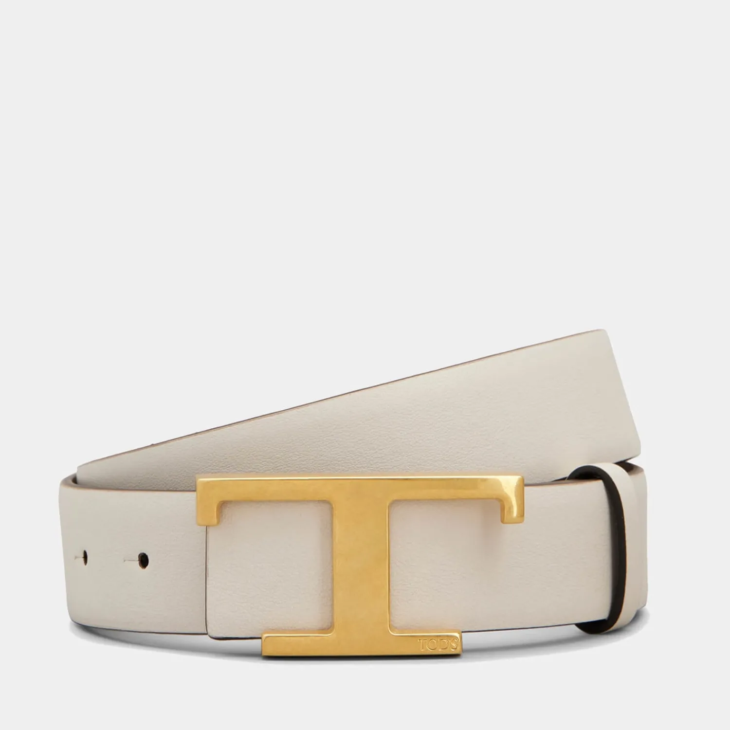 Belts*Tod's Reversible T Logo Leather Belt