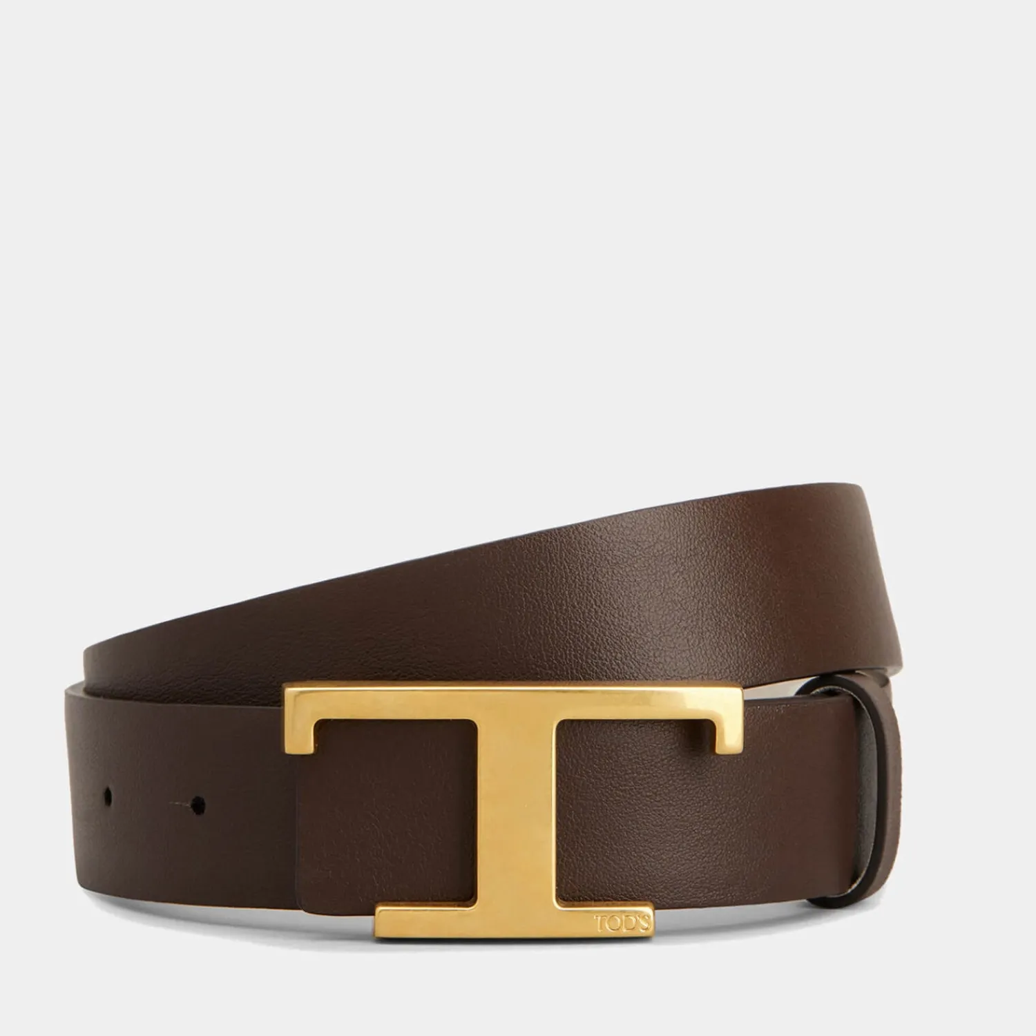 Belts*Tod's Reversible T Logo Leather Belt