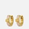 Jewellery Sets*Tory Burch Kira Gold-Plated And Enamel Huggie Earrings
