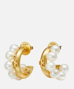 Earrings*Tory Burch Kira Gold-Plated And Freshwater Pearl Earrings