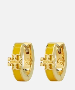 Jewellery Sets*Tory Burch Kira Gold-Plated And Enamel Huggie Earrings