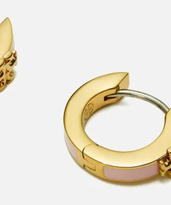 Jewellery Sets*Tory Burch Kira Gold-Plated And Enamel Huggie Earrings