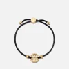 Bracelets & Bangles*Tory Burch Miller Gold-Toneleather And Crystal Slider Bracelet