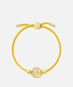 Jewellery Sets*Tory Burch Miller Gold-Toneleather And Crystal Slider Bracelet