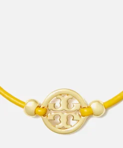 Jewellery Sets*Tory Burch Miller Gold-Toneleather And Crystal Slider Bracelet
