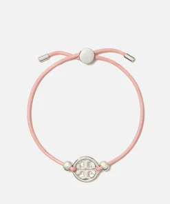 Jewellery Sets*Tory Burch Miller Silver-Toneleather And Crystal Slider Bracelet